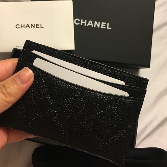 NWB Authentic Chanel Caviar Card Holder Italy - Picture 2 of 4
